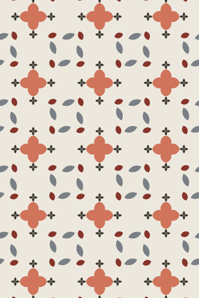 a earthy-fall tile pattern repeating 3 across, edge to edge