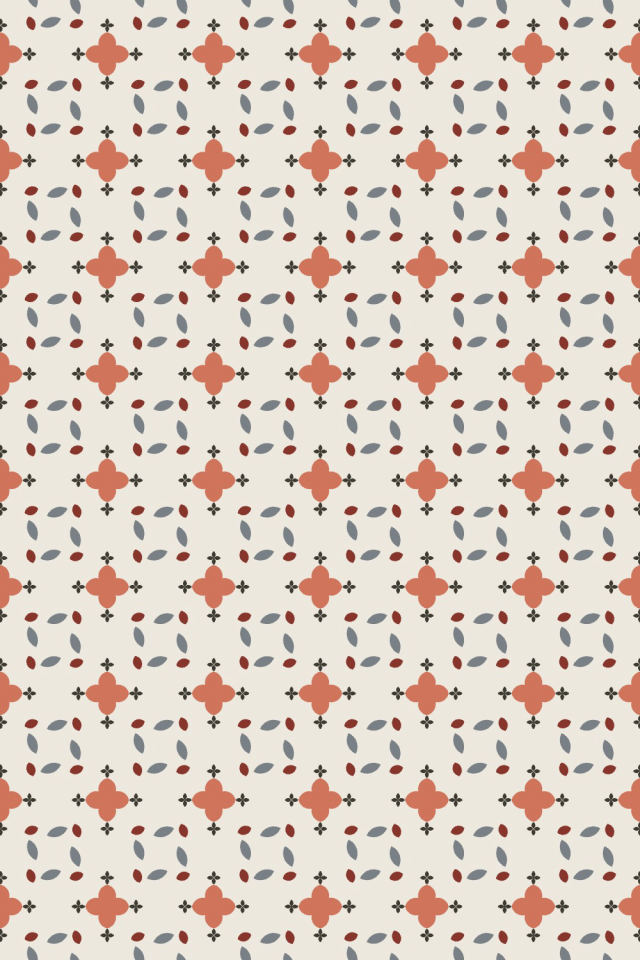 a earthy-fall tile pattern repeating 6 across, edge to edge