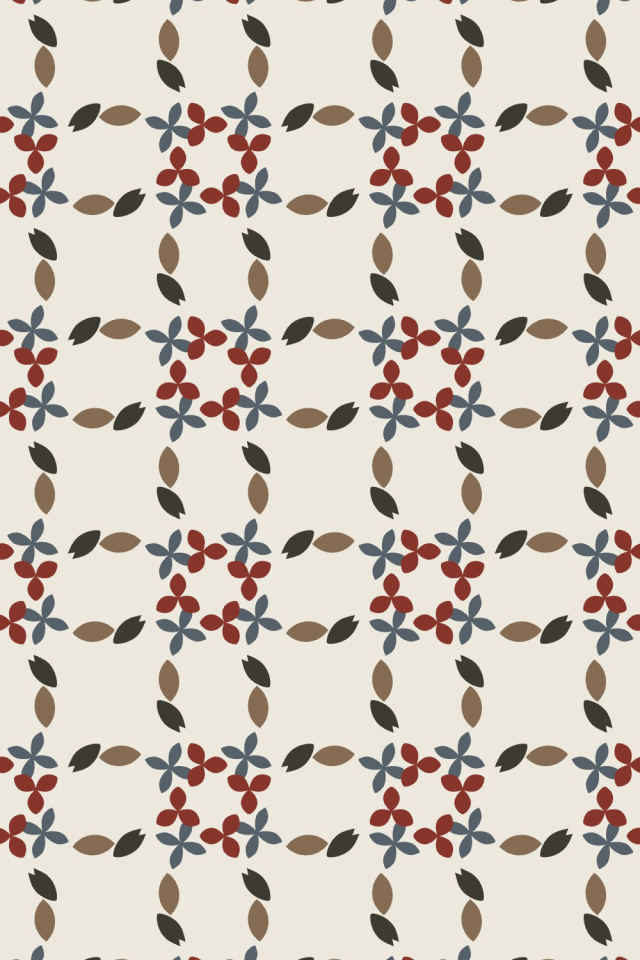 a earthy-fall tile pattern repeating 3 across, edge to edge