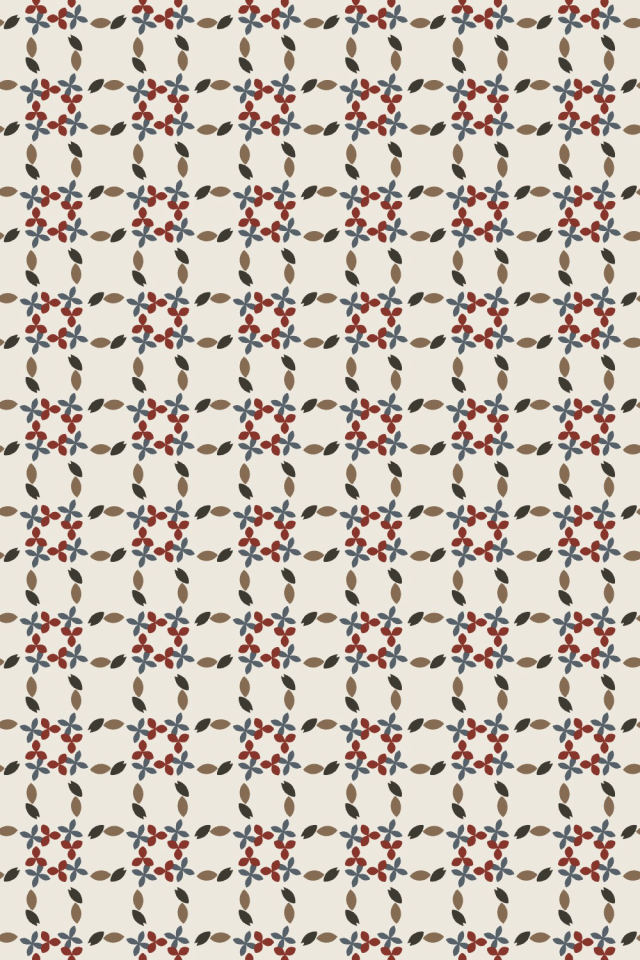 a earthy-fall tile pattern repeating 6 across, edge to edge