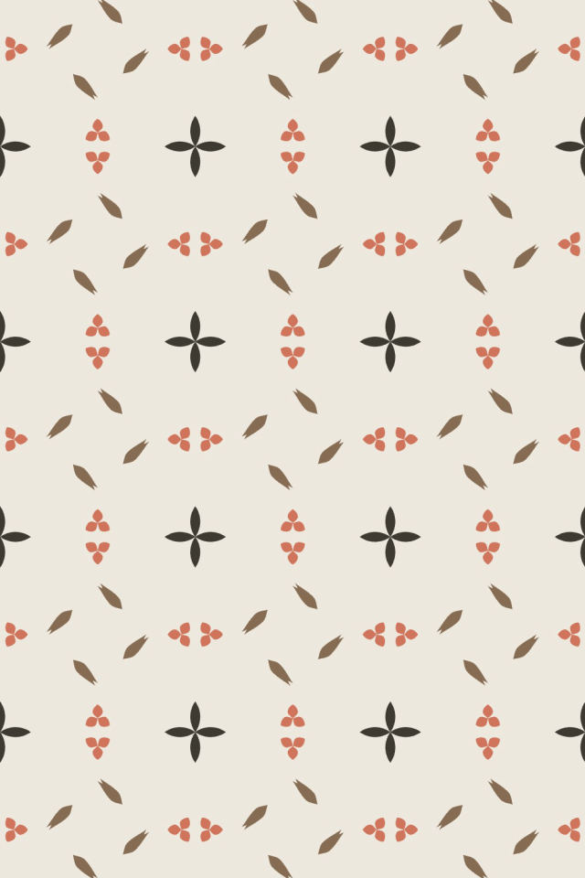 a earthy-fall tile pattern repeating 3 across, edge to edge