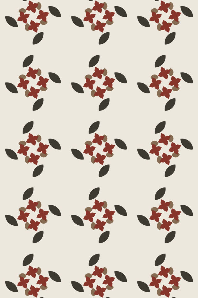 a earthy-fall tile pattern repeating 3 across, edge to edge