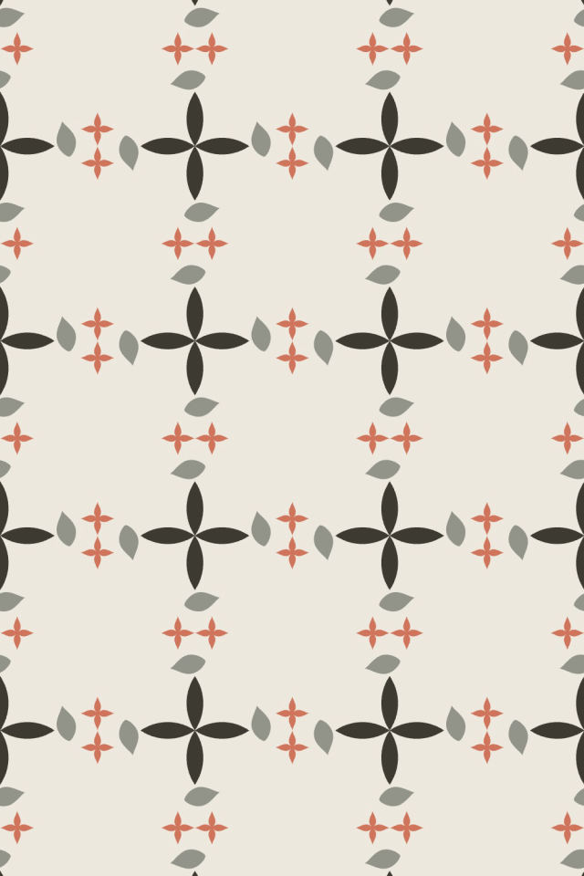 a earthy-fall tile pattern repeating 3 across, edge to edge