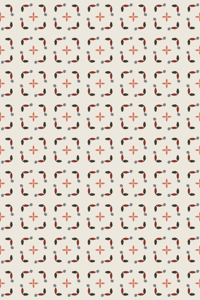 a earthy-fall tile pattern repeating 6 across, edge to edge
