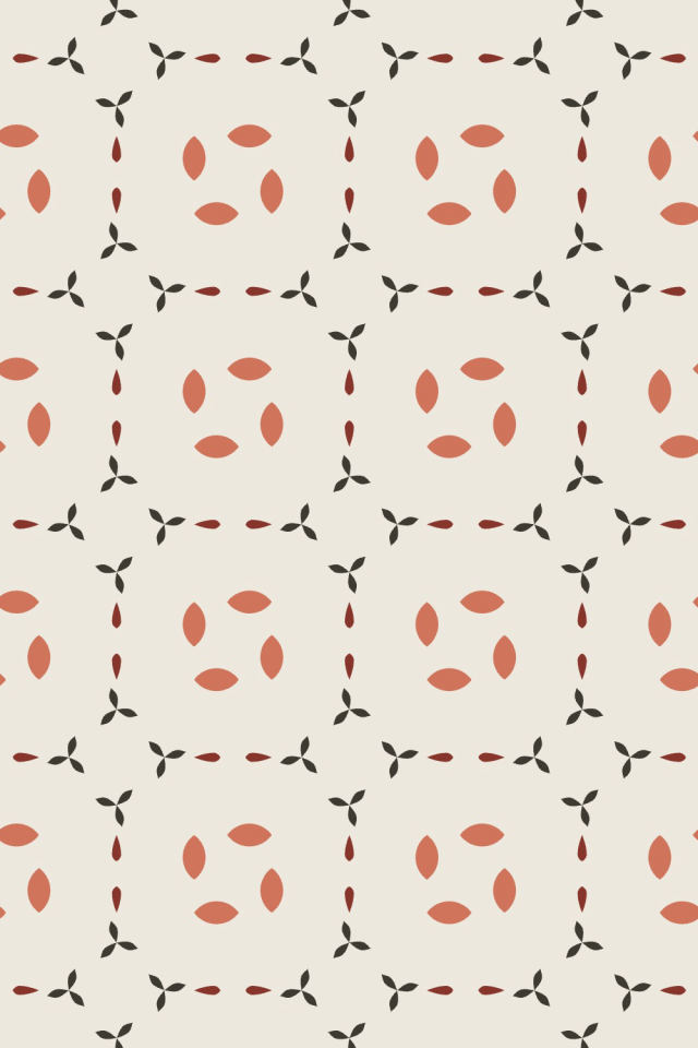 a earthy-fall tile pattern repeating 3 across, edge to edge