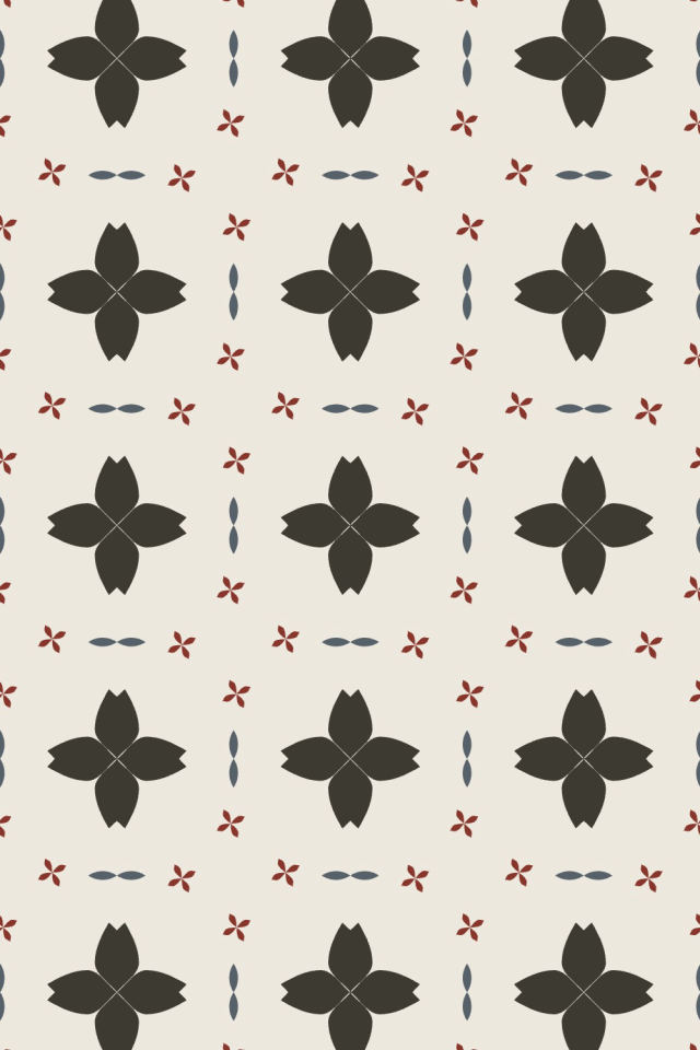 a earthy-fall tile pattern repeating 3 across, edge to edge