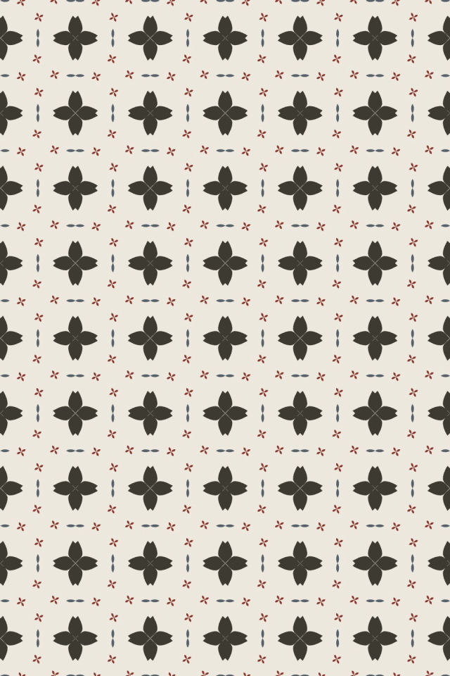 a earthy-fall tile pattern repeating 6 across, edge to edge