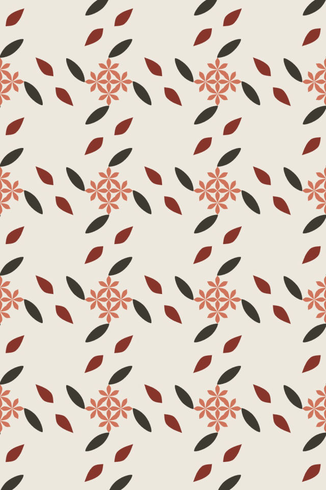 a earthy-fall tile pattern repeating 3 across, edge to edge