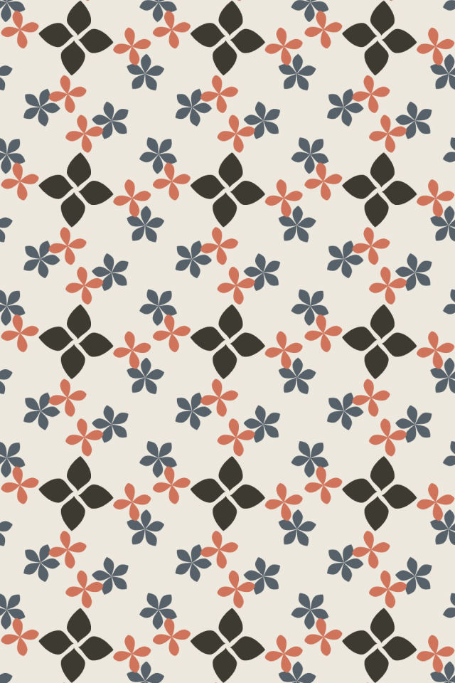 a earthy-fall tile pattern repeating 3 across, edge to edge