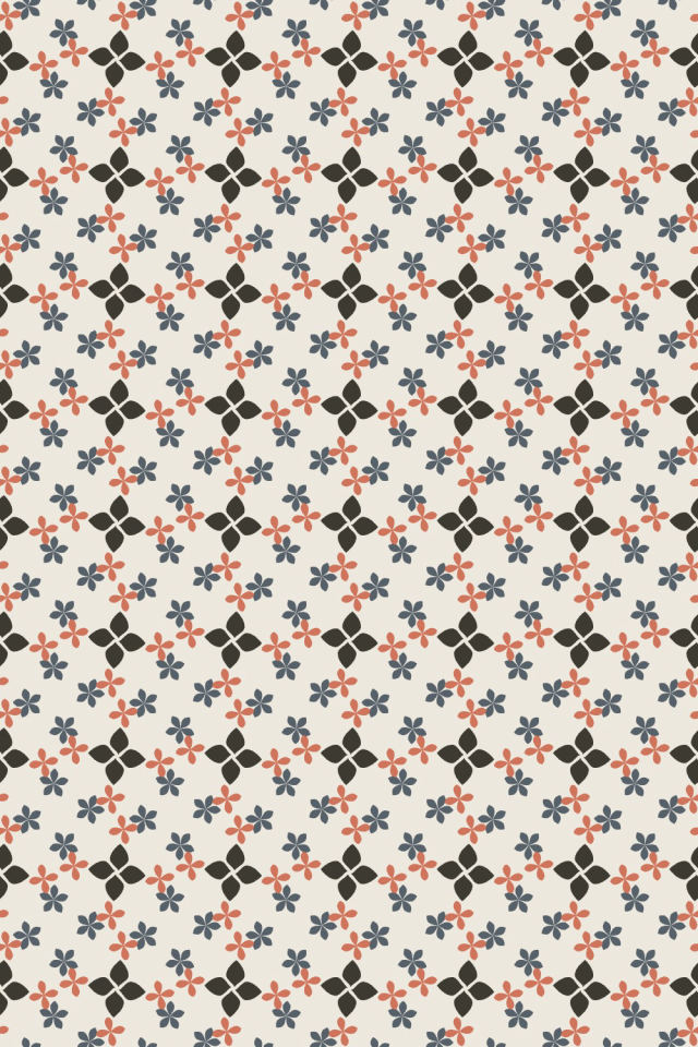a earthy-fall tile pattern repeating 6 across, edge to edge