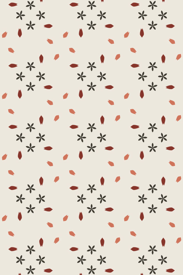 a earthy-fall tile pattern repeating 3 across, edge to edge
