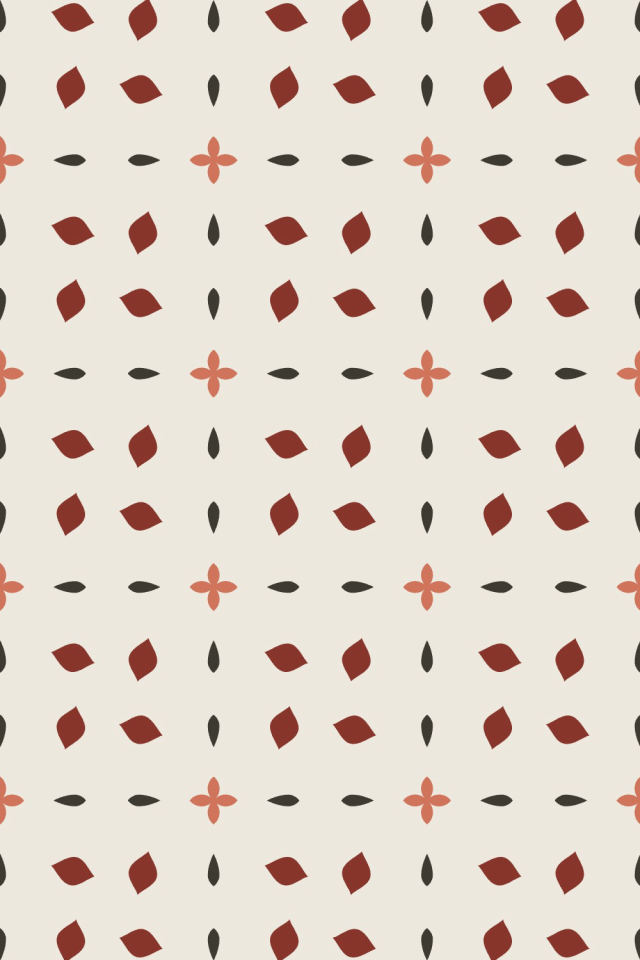 a earthy-fall tile pattern repeating 3 across, edge to edge
