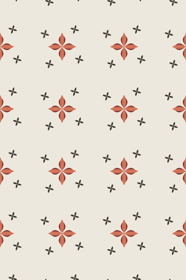 a earthy-fall tile pattern repeating 3 across, edge to edge