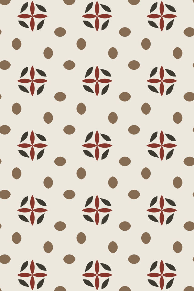 a earthy-fall tile pattern repeating 3 across, edge to edge
