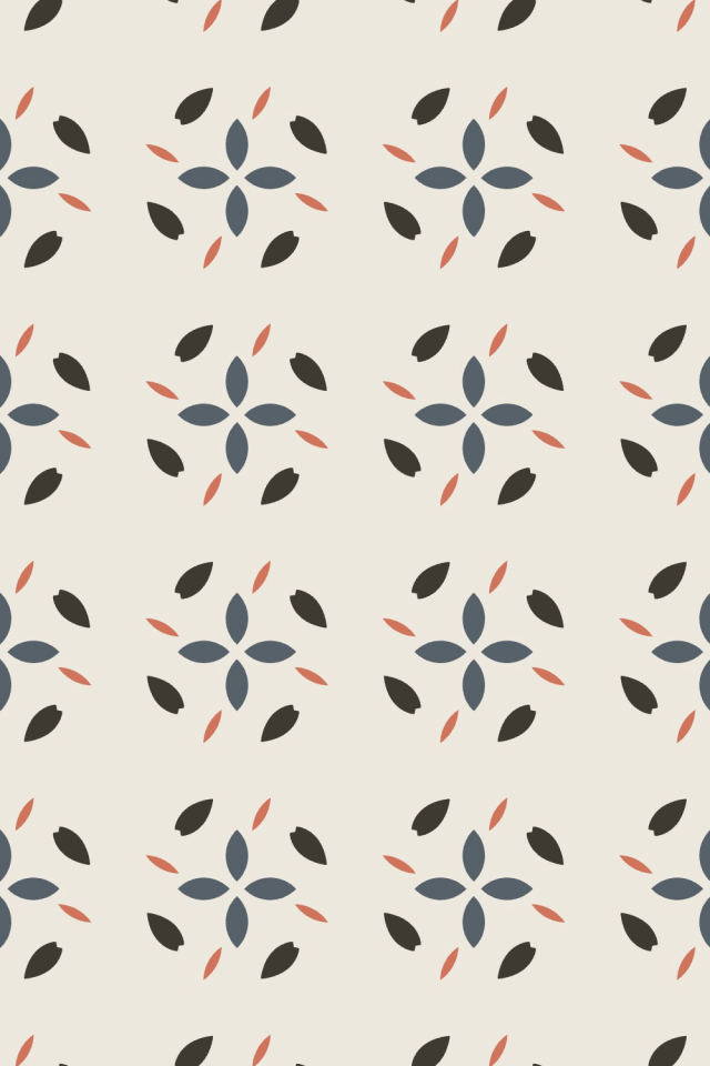 a earthy-fall tile pattern repeating 3 across, edge to edge