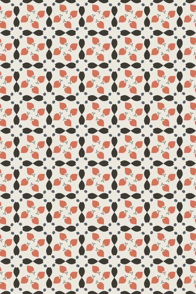 a earthy-fall tile pattern repeating 6 across, edge to edge