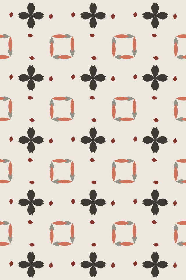 a earthy-fall tile pattern repeating 3 across, edge to edge