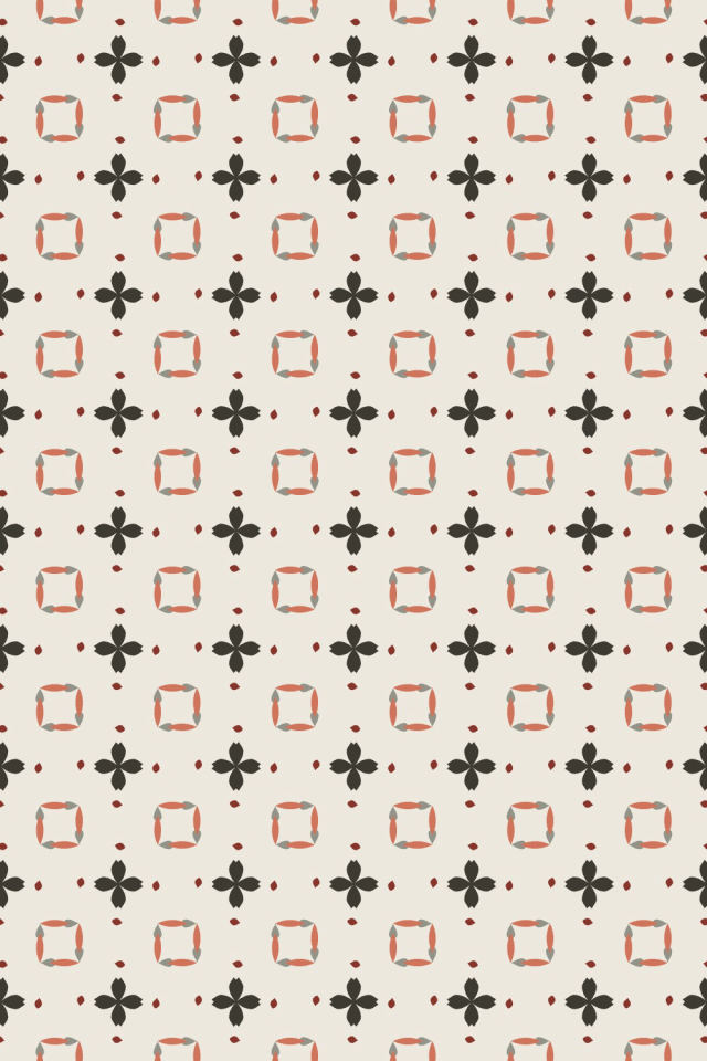 a earthy-fall tile pattern repeating 6 across, edge to edge