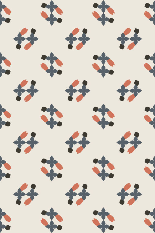 a earthy-fall tile pattern repeating 3 across, edge to edge