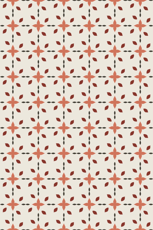 a earthy-fall tile pattern repeating 6 across, edge to edge