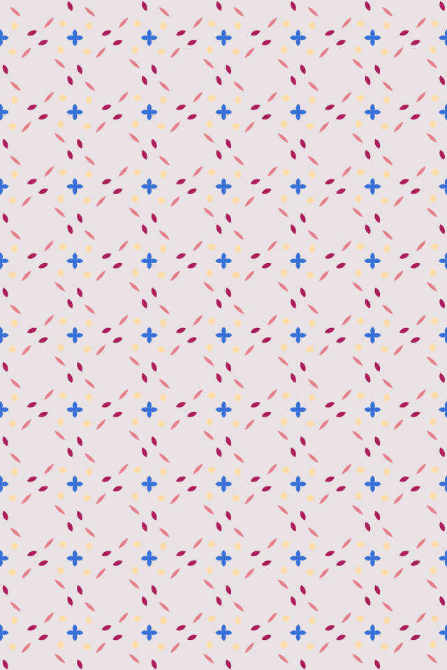 a raspberry-sun tile pattern repeating 6 across, edge to edge