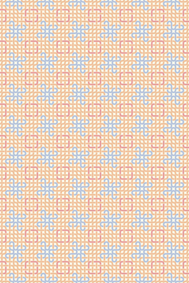 a peachy-rose tile pattern repeating 6 across, edge to edge