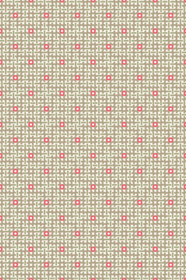 a peachy-rose tile pattern repeating 6 across, edge to edge