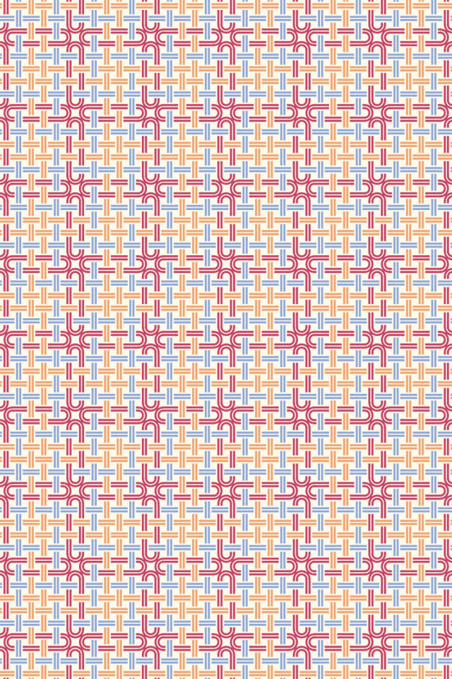 a peachy-rose tile pattern repeating 6 across, edge to edge