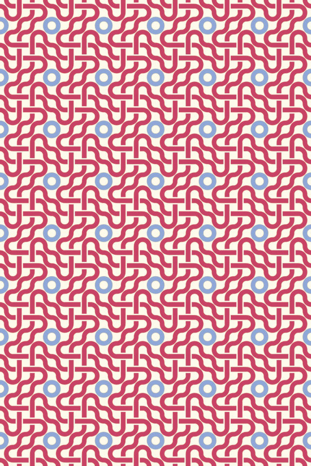 a peachy-rose tile pattern repeating 6 across, edge to edge