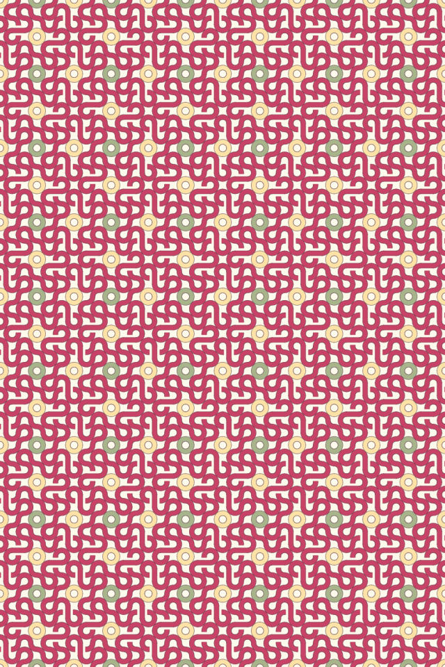 a peachy-rose tile pattern repeating 6 across, edge to edge