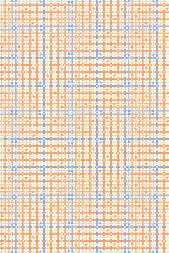 a peachy-rose tile pattern repeating 6 across, edge to edge