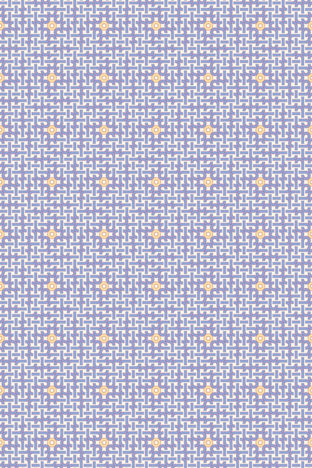 a peachy-rose tile pattern repeating 6 across, edge to edge