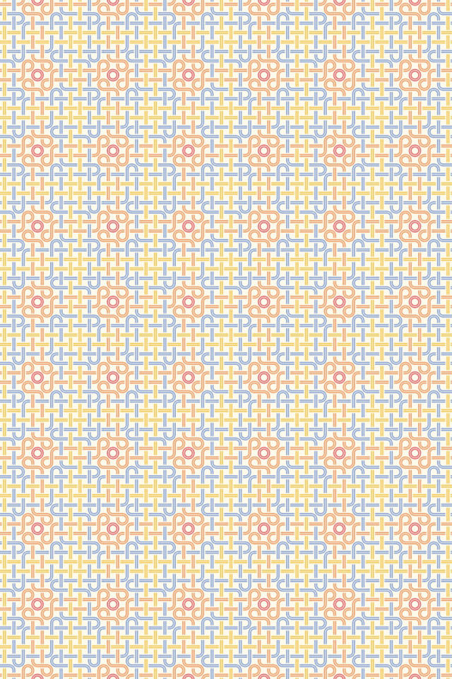 a peachy-rose tile pattern repeating 6 across, edge to edge