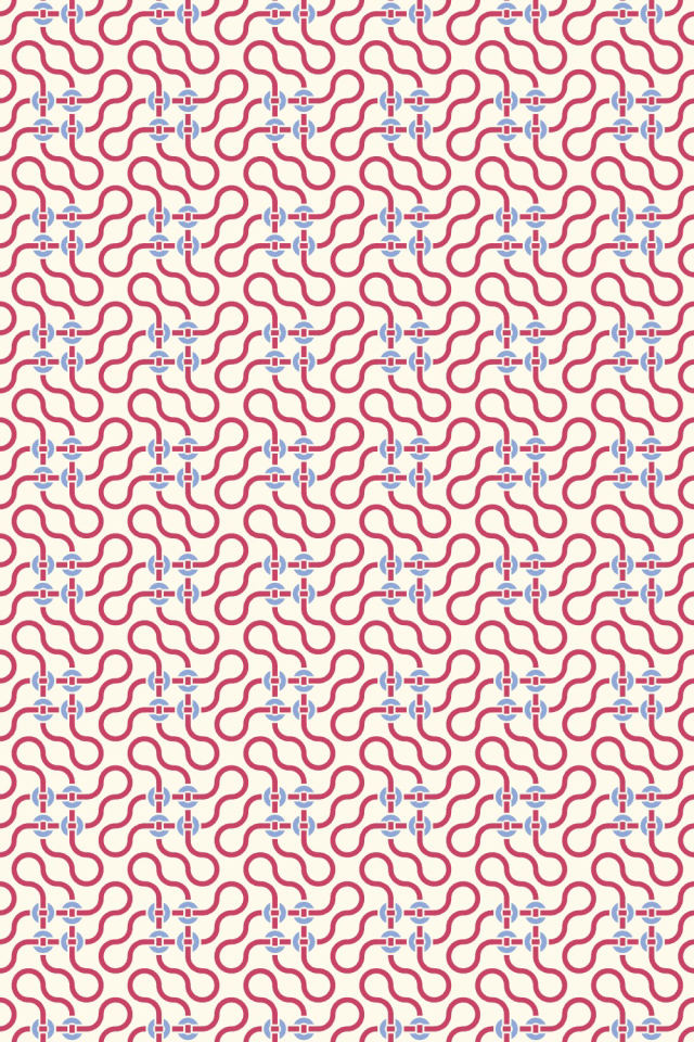 a peachy-rose tile pattern repeating 6 across, edge to edge