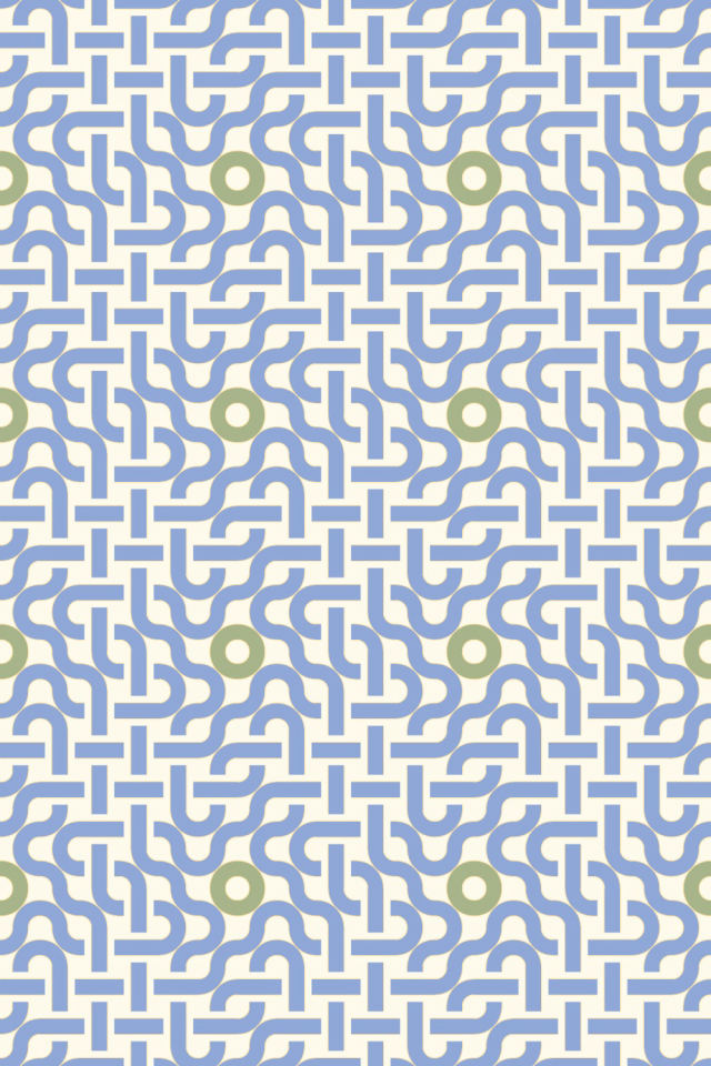 a peachy-rose tile pattern repeating 3 across, edge to edge
