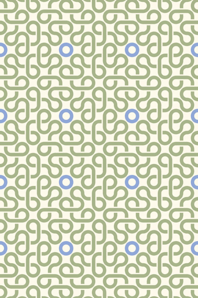 a peachy-rose tile pattern repeating 3 across, edge to edge