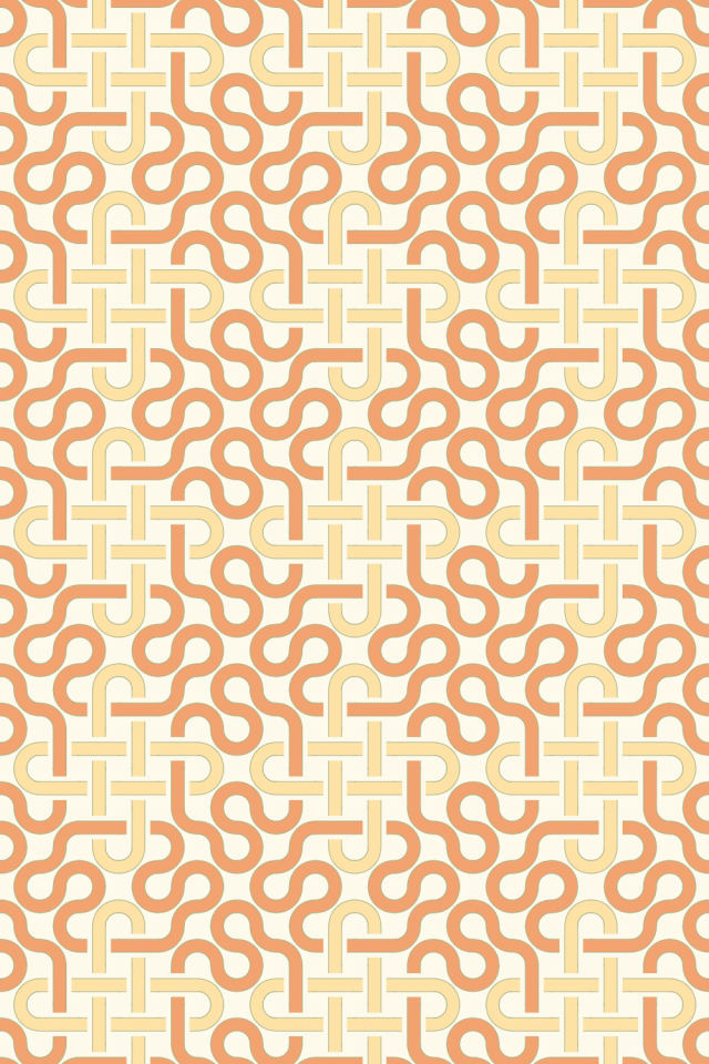a peachy-rose tile pattern repeating 3 across, edge to edge