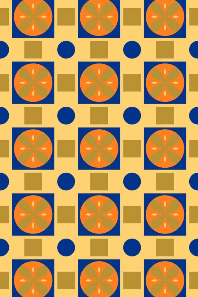 a royal-sunset tile pattern repeating 3 across, edge to edge