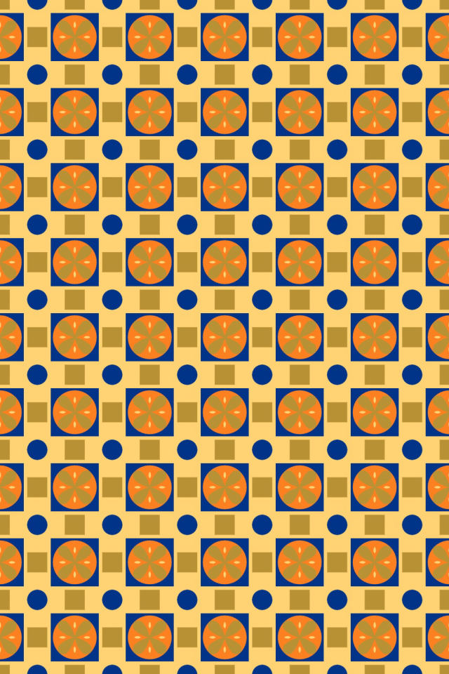 a royal-sunset tile pattern repeating 6 across, edge to edge