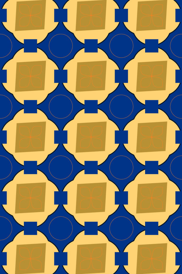 a royal-sunset tile pattern repeating 3 across, edge to edge