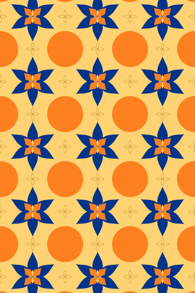 a royal-sunset tile pattern repeating 3 across, edge to edge
