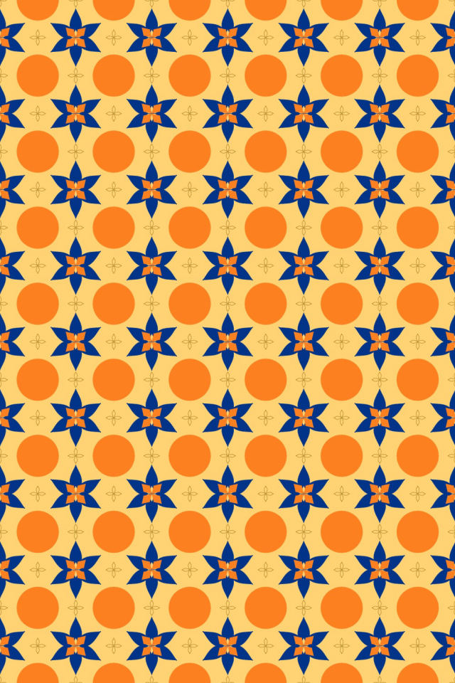 a royal-sunset tile pattern repeating 6 across, edge to edge