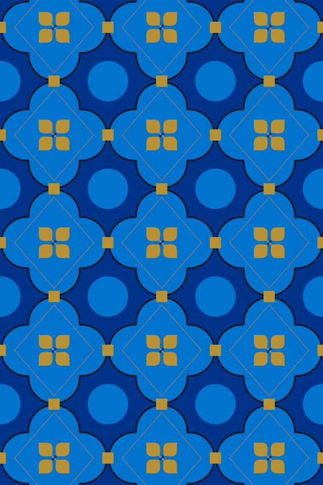 a royal-sunset tile pattern repeating 3 across, edge to edge
