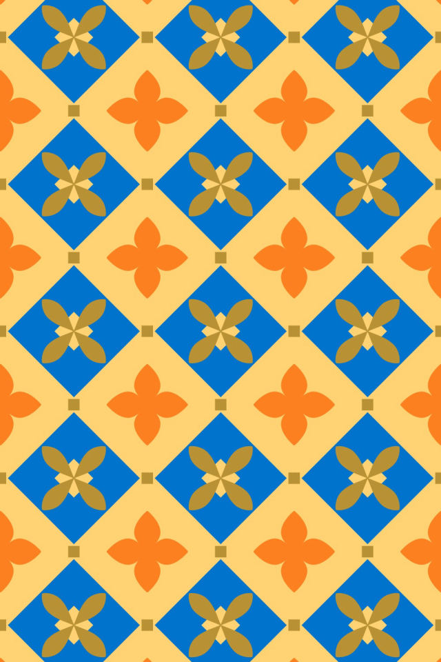 a royal-sunset tile pattern repeating 3 across, edge to edge