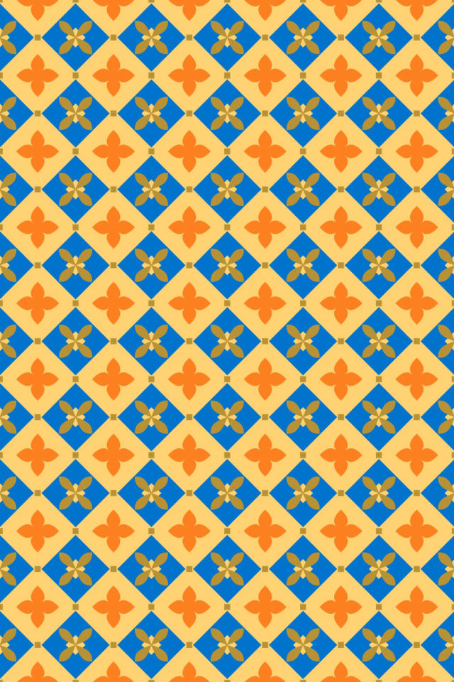 a royal-sunset tile pattern repeating 6 across, edge to edge