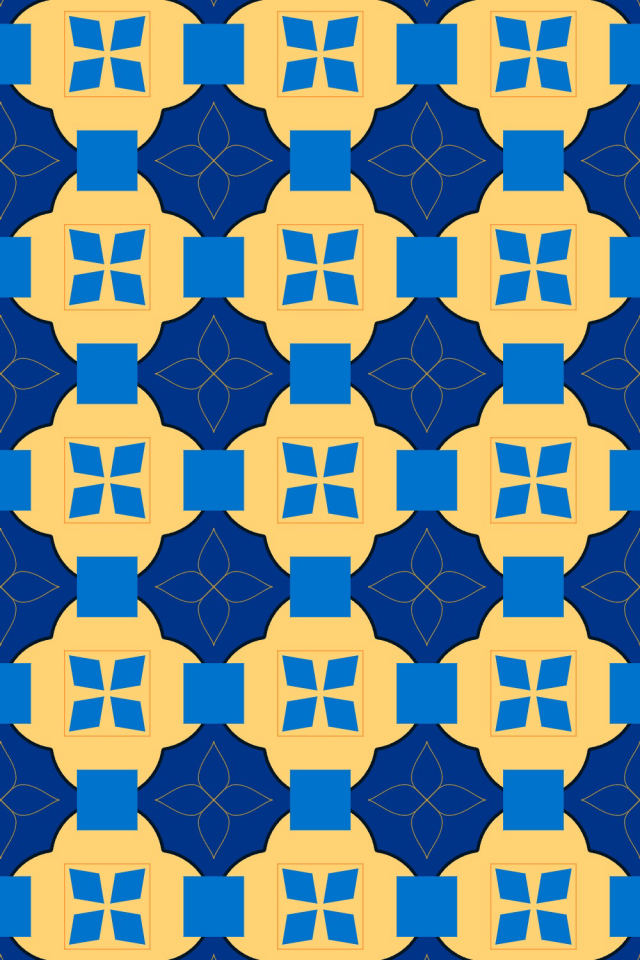 a royal-sunset tile pattern repeating 3 across, edge to edge