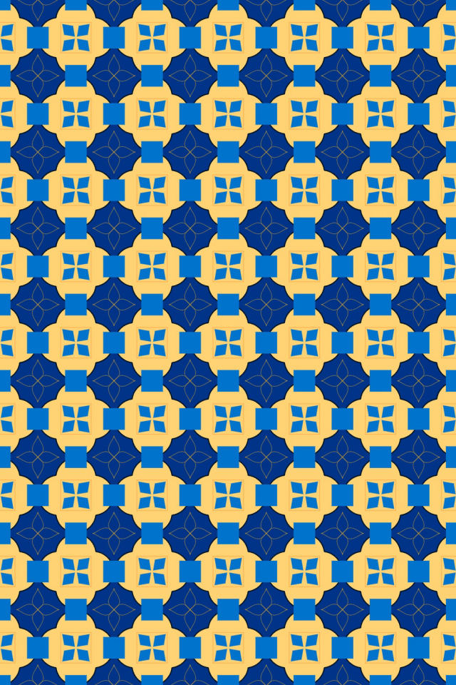 a royal-sunset tile pattern repeating 6 across, edge to edge