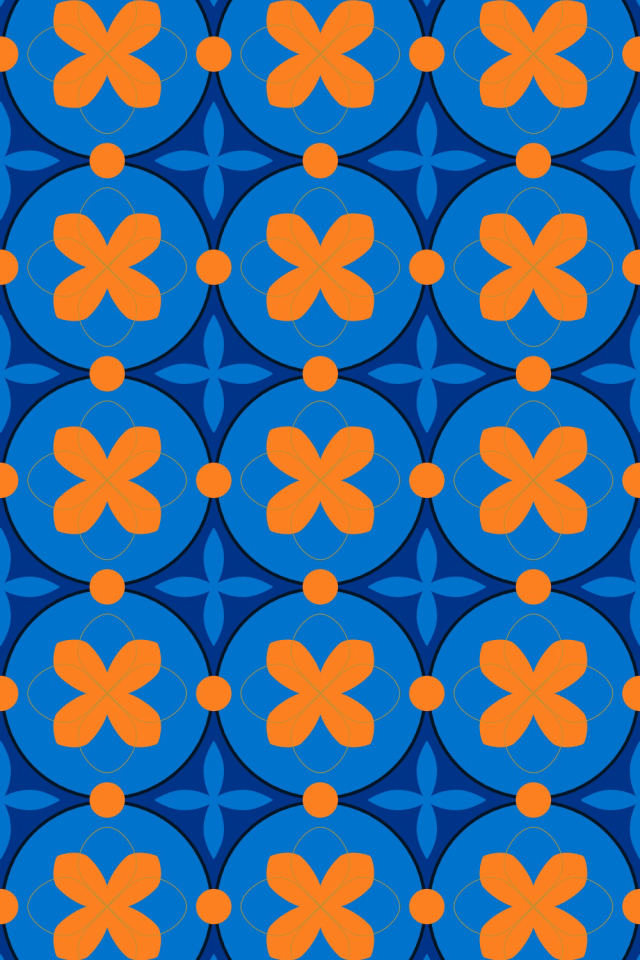 a royal-sunset tile pattern repeating 3 across, edge to edge