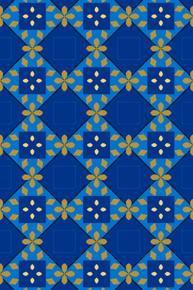 a royal-sunset tile pattern repeating 3 across, edge to edge