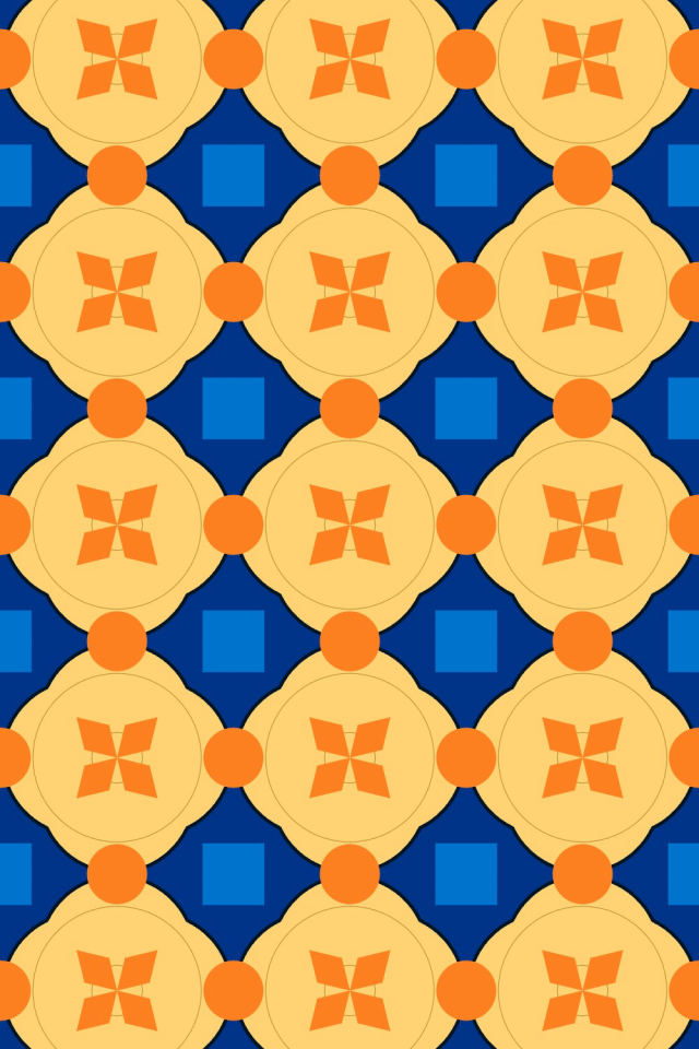 a royal-sunset tile pattern repeating 3 across, edge to edge